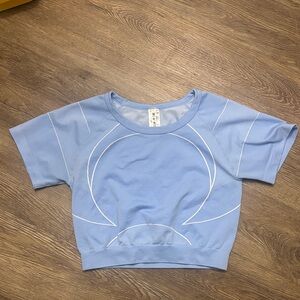 New Mix Cropped Workout Top